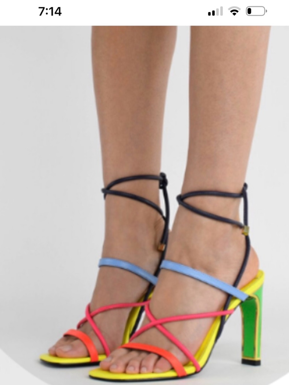 Kat Maconie Ashleigh Neon Party Strappy Heels